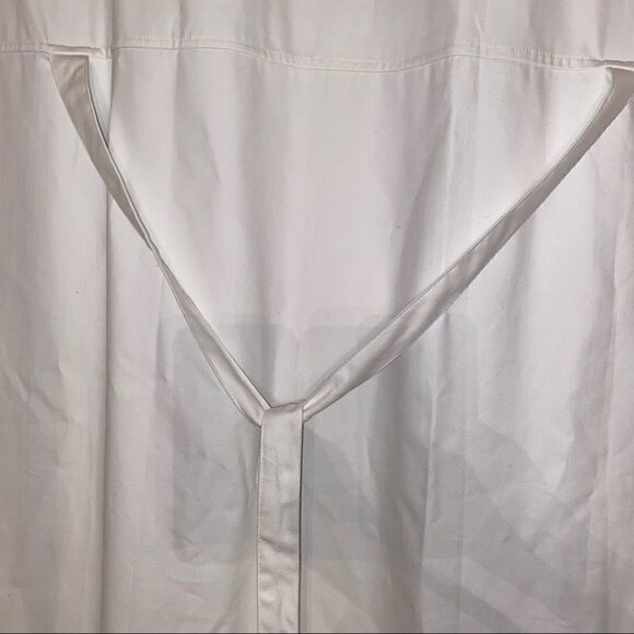 Single panel drape with tie and circle grommets off white color - Picture 3 of 4